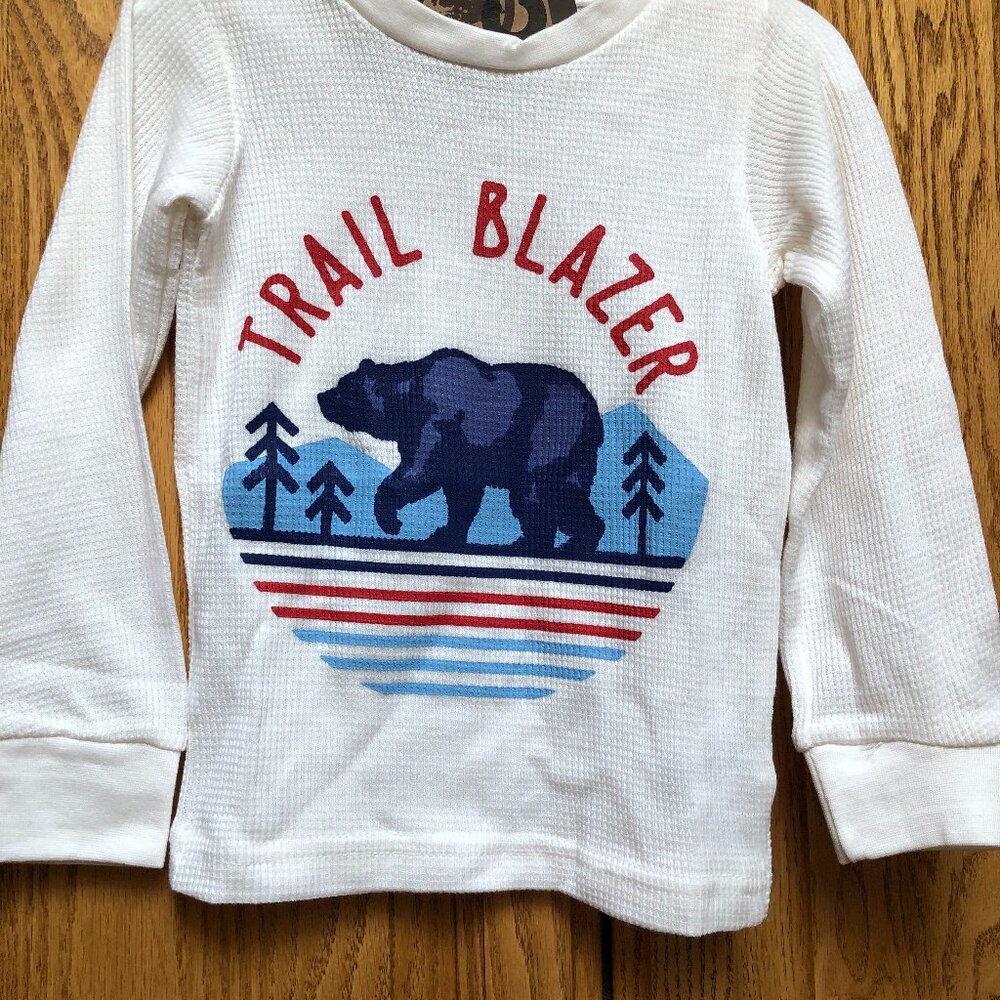 COPPER DENIM BRAND 3T waffle weave white shirt NWT